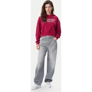 Dámská mikina Tommy Jeans Mikina Script DW0DW20306 Růžová Relaxed Fit XL