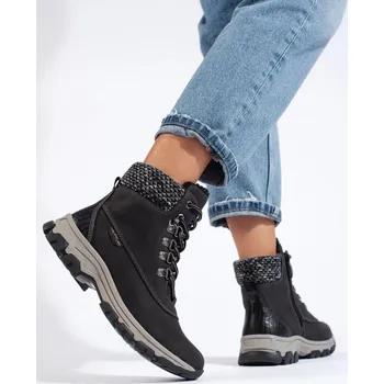 Dámské polobotky Goodin Trendy černé kotníkové boty dámské bez podpatku 38