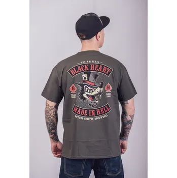 Triko BLACK HEART LONE WOLF GREY Barva: šedá, Velikost: M