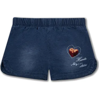 Chlapecké oblečení Dívčí riflové šortky - Wolf T2940, vel.110-150 Barva: Modrá tmavě, Velikost: 110