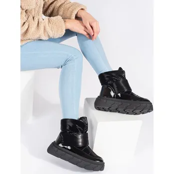 Dámské válenky Seastar Trendy černé sněhule dámské na platformě 39