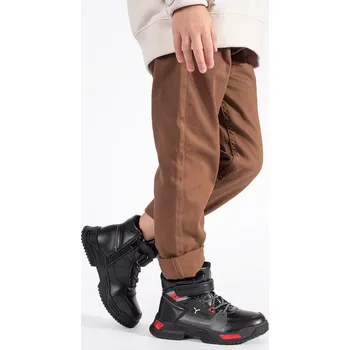 Dívčí kozačky Stylové kotníkové boty dětské černé bez podpatku 29