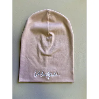 Čepice Jarní čepička s výšivkou Valentýnka, růžová