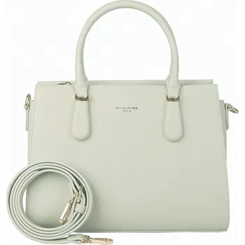 Kabelka Středně velká tříoddílová kabelka do ruky David Jones CM7505 světlezelená