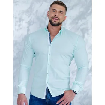 Pánská košile Luxusní elastická pánská košile VSB2405 mentolová