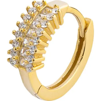 Náušnice franco bene Hoop se zirkony - pozlacené | 2883