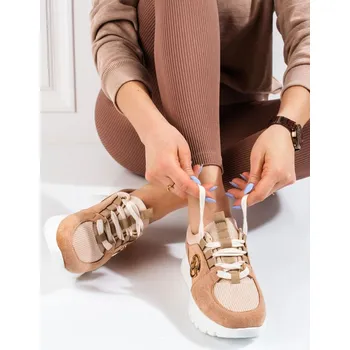 Dámské tenisky Vinceza Pěkné tenisky béžové dámské bez podpatku 36