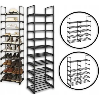 Botník Botník Songmics 46,08 x 174,08 x 30,08 cm Černá