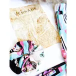 Scrunchie barevná gumička se vzorem