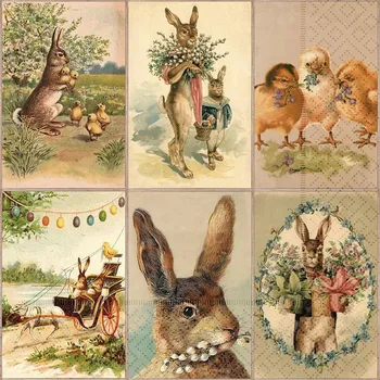 Papírový ubrousek Sköna Ting, Švédsko Sköna Ting - Papírový ubrousek Easter Collage 20 ks - 33 x 33 cm Velikost: 33x33