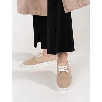 Dámské tenisky Goodin Trendy béžové dámské tenisky bez podpatku 38