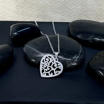 Náhrdelník Atelier Fantazie - Náhrdelník z oceli LXXXII - Srdce - 44082
