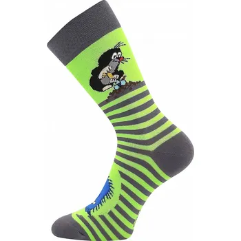 Pánské ponožky Ponožky Boma - KR 111, zelinkavá, proužek Barva: Zelená, Velikost: 35-38