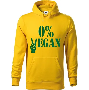 Pánská mikina DOBRÝ TRIKO Pánská mikina s potiskem 0% vegan Velikost pánské mikiny: 4XL, Barva: Žlutá