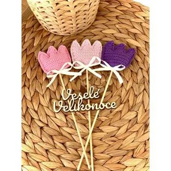 Velikonoční dekorace BRIMOON Sada jarní tulipány 3 ks