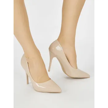 Dámské lodičky Seastar Designové lodičky dámské béžové na jehlovém podpatku 40