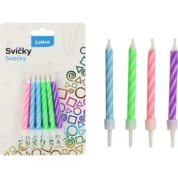 Majjam Svíčka 12ks, SPIRÁLA pastel