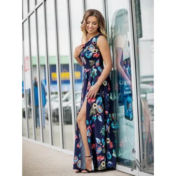 Dámské šaty Dámské MAXI šaty VS-SA 1864 květinový vzor