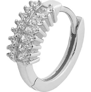 Náušnice franco bene Hoop se zirkony - stříbrné | 2884