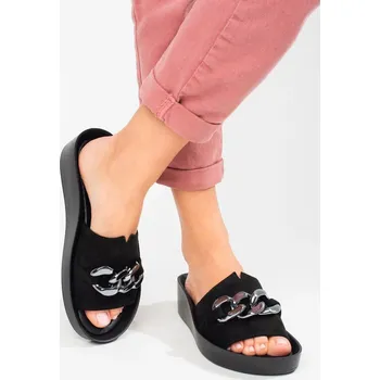 Dámské žabky Goodin Designové černé nazouváky dámské na klínku 36