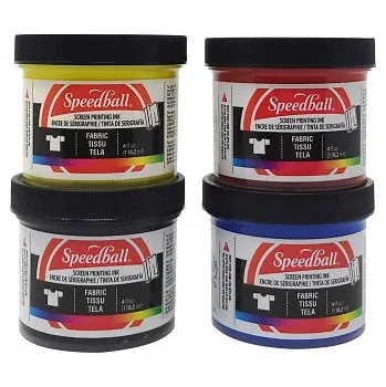 Speciální výtvarná barva Sada sítotiskových barev na textil Speedball 4x118ml (Sada sítotiskových barev na textil Speedball 4x118ml)