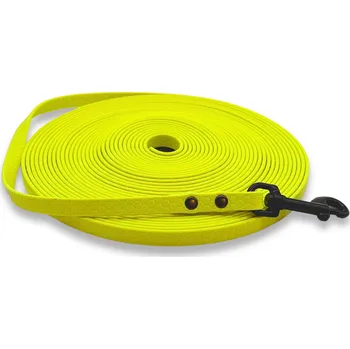 Vodítko pro psa PafDog® lehké voděodolné HEXA stopovací vodítko ploché, 1cm, 4 délky - neonově žlutozelená DÉLKA VODÍTKA: 5 metrů