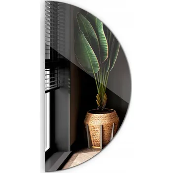 Zrcadlo Moderní Zrcadlo Půlkruhové Loft Nástěnné 90 cm