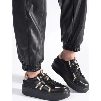 Dámské tenisky Originální tenisky černé dámské na platformě 39