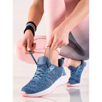 Dámské tenisky Moderní modré dámské tenisky bez podpatku 37