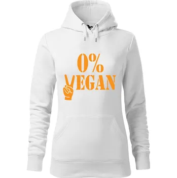 Dámská mikina DOBRÝ TRIKO Dámská mikina s potiskem 0% vegan Velikost dámské mikiny: 2XL, Barva: Bílá