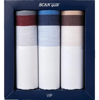 Látkový kapesník SCANquilt VIP 3 ks G113 pánské kapesníky bílopastelová