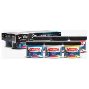 Speciální výtvarná barva Sada sítotiskových barev na textil Speedball 6x118ml (Sada sítotiskových barev na textil Speedball 6x118ml)