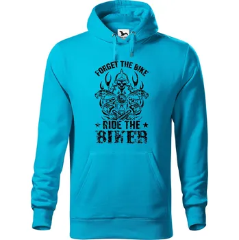 Pánská mikina DOBRÝ TRIKO Pánská mikina s potiskem Biker Velikost pánské mikiny: M, Barva: Tyrkysová