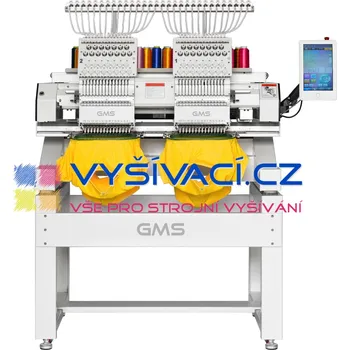 GMS vyšívací stroje vyšívací stroj GMS-GT1502 průmyslový dvouhlavový 15-ti jehlový vybavení stroje: bez vyšívání čepic