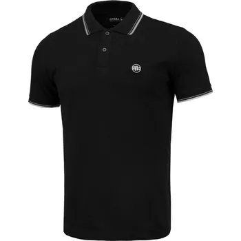 Pánské tričko PitBull West Coast - polotriko STRIPES černé Barva: Černá, Vel: L