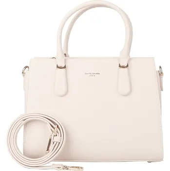 Kabelka Středně velká tříoddílová kabelka do ruky David Jones CM7505 jemně světlerůžová