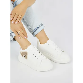 Dámské tenisky Designové dámské bílé tenisky na platformě 39