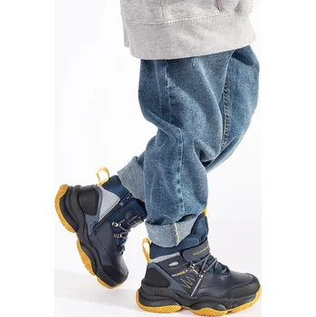 Dívčí kozačky Praktické dětské kotníkové boty bez podpatku 27