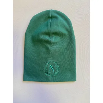 Čepice Jarní čepička se zelenou výšivkou N, zelená