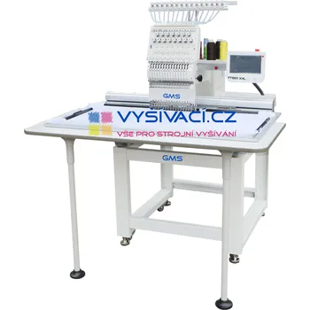 GMS vyšívací stroje vyšívací stroj GMS-FT1501XXL 50x80 průmyslový jednohlavový 15-ti jehlový vybavení stroje: bez vyšívání čepic
