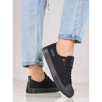 Dámské tenisky Big Star Shoes Pohodlné černé tenisky dámské bez podpatku 37