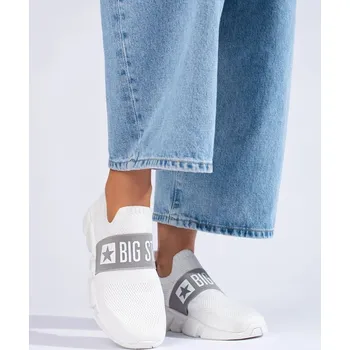 Dámské tenisky Big Star Shoes Luxusní tenisky bílé dámské bez podpatku 38