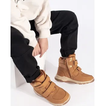 Dívčí kozačky Zajímavé dětské kotníkové boty bez podpatku 33