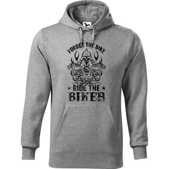 Pánská mikina DOBRÝ TRIKO Pánská mikina s potiskem Biker Velikost pánské mikiny: 5XL, Barva: Tmavě šedý melír