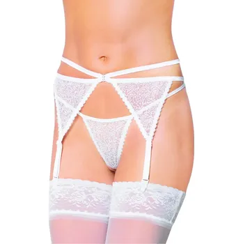Dámské erotické prádlo SOFTLINE COLLECTION Erotický podvazkový pás 3318 white M/L