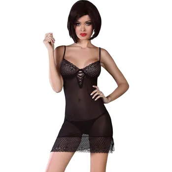 Dámská erotická košilka LivCo CORSETTI FASHION Dámská erotická košilka Florizel black L/XL