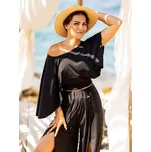 Dámský černý top VSB LESIA na vázání v pase