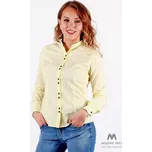 Žlutá košile se stojáčkem pro ženy ve slim fit střihu VS-DK 1733