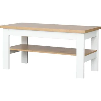 Konferenční stolek Konferenční stůl S39 BI/DSC v kombinací bílé alpské a dubu DSC, 120 x V. 66 x 60 cm