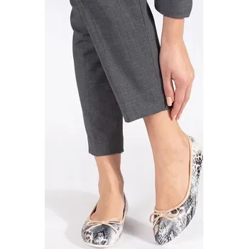 Dámské baleríny Stylové dámské zvířecí vzor baleríny bez podpatku 38